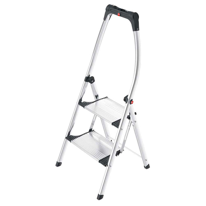 Hailo Folding Step Stool, 2 Step Ladder w/Tray for Home & Kitchen, K100 (Used)
