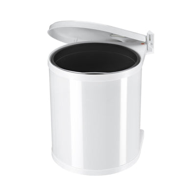 Hailo Compact Trash Can, 4 Gal, Lid-Lift, Small Kitchen Bin, White (Open Box) - VMInnovations