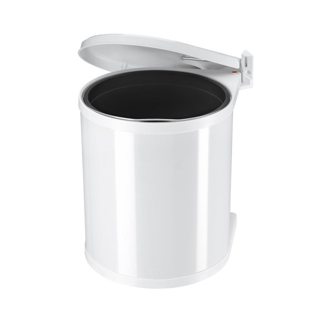 Hailo Compact Trash Can, 4 Gal, Lid-Lift, Small Kitchen Bin, White (Open Box)