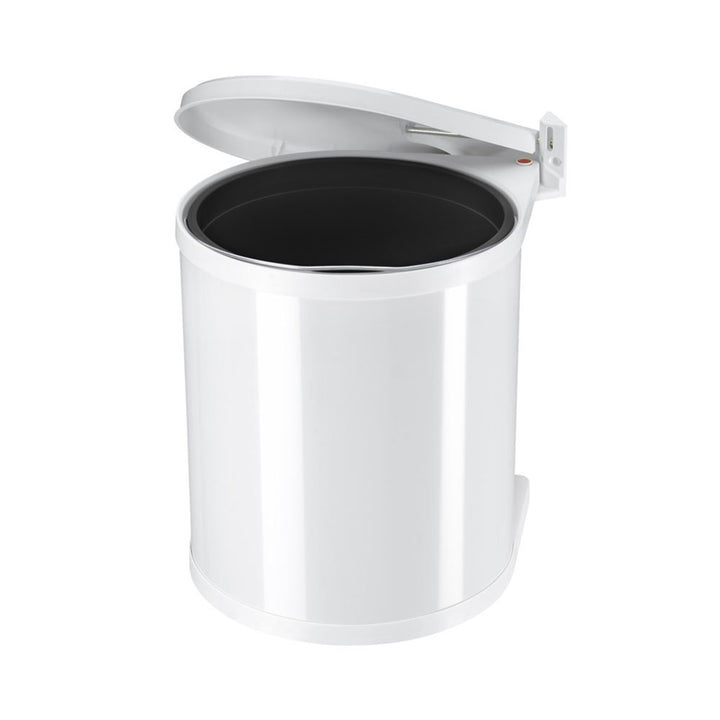 Hailo Compact Trash Can, 4 Gal, Lid-Lift, Small Kitchen Bin, White (Open Box)