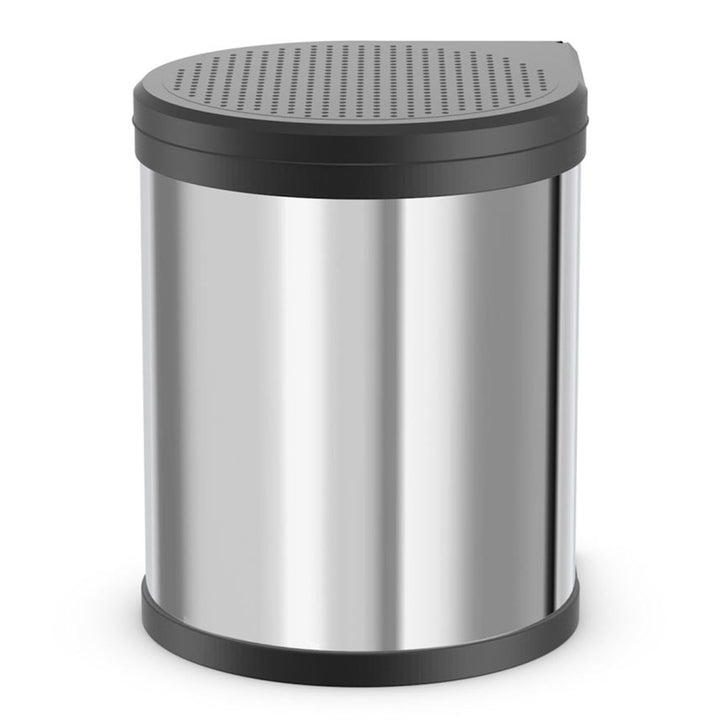 Hailo Compact-Box M Trash Can, 4 Gallon, Lid-Lift, Small Kitchen Bin, Steel