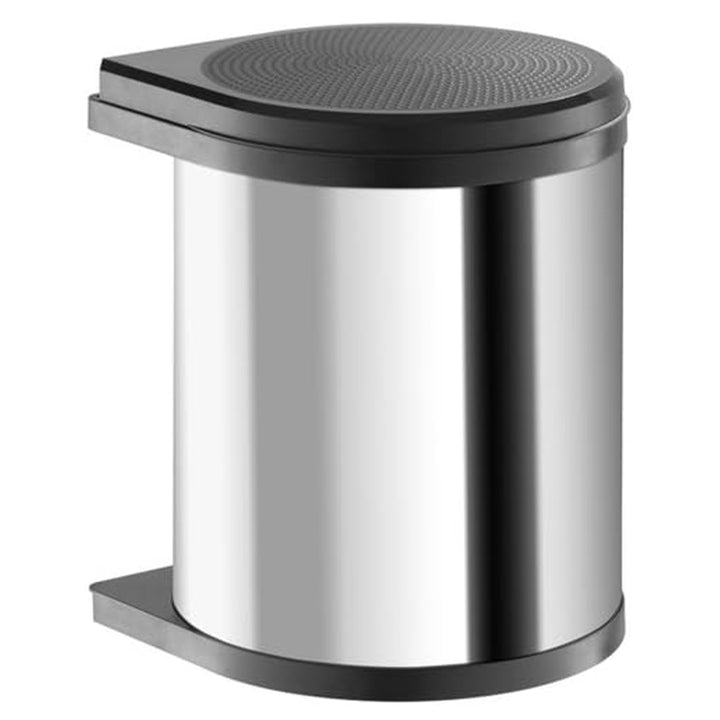 Hailo Compact-Box M Trash Can, 4 Gallon, Lid-Lift, Small Kitchen Bin, Steel