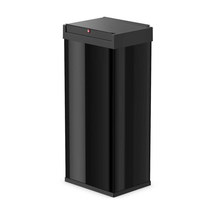 Hailo 52L 13.7 Gallon Steel Trash Can Self-Closing Lid Big-Box Swing XL, Black