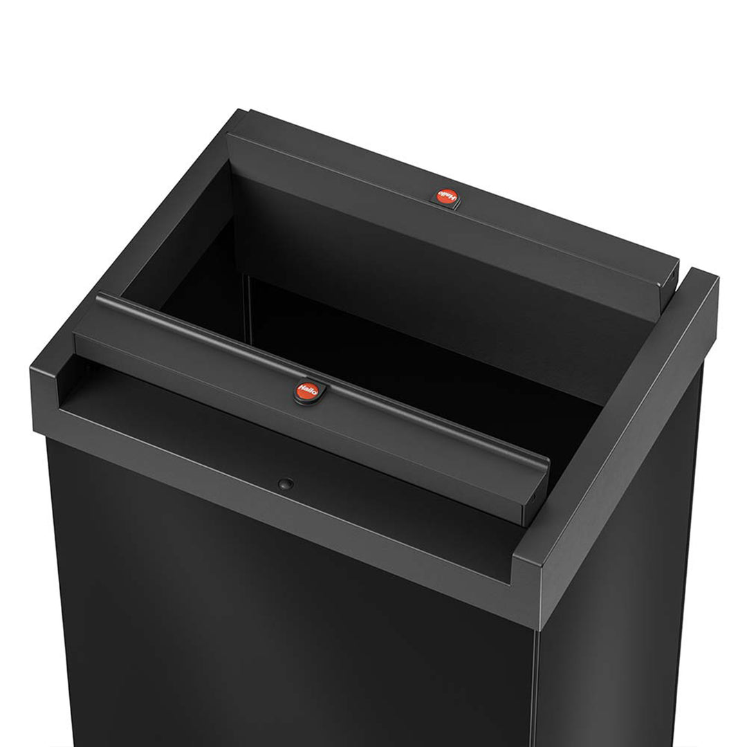 Hailo 52L 13.7 Gallon Steel Trash Can Self-Closing Lid Big-Box Swing XL, Black