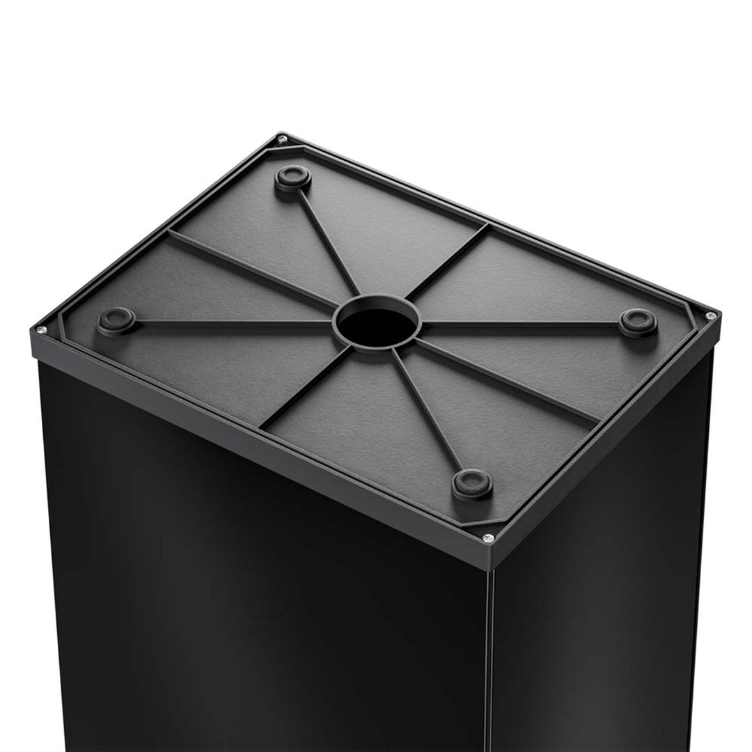 Hailo 52L 13.7 Gallon Steel Trash Can, Big-Box Swing XL, Black (Open Box)