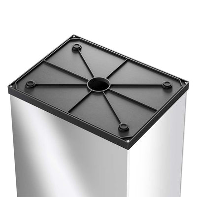 Hailo 52L 13.7 Gallon Steel Trash Can Self-Closing Lid Big-Box Swing XL, Silver - VMInnovations