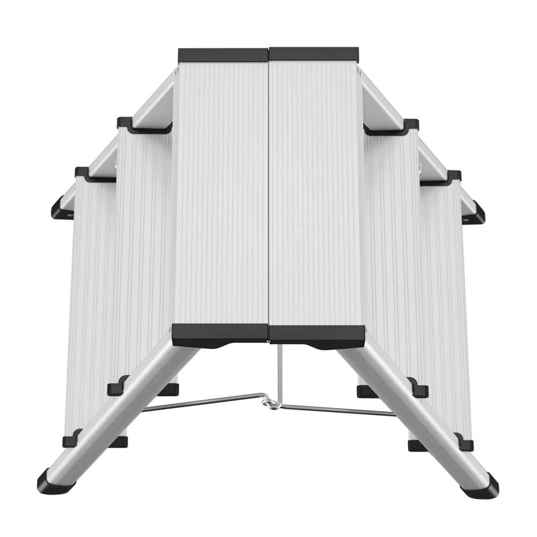 Hailo Folding Step Stool, 2-Sided 3 Step Ladder for Garage, Home & Kitchen, D60