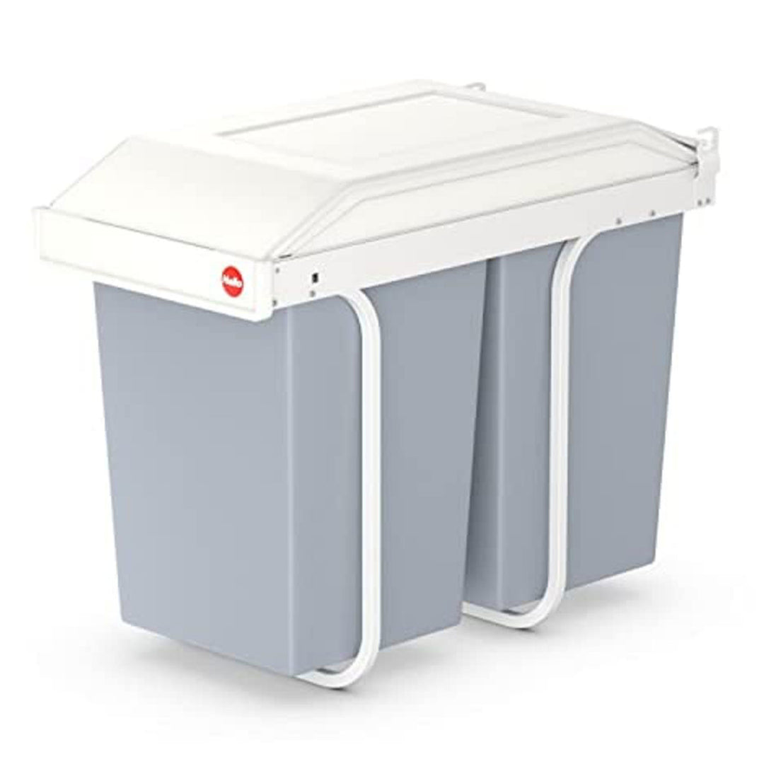 Hailo Duo L Pull-Out Trash Can, 11.8" Cabinet, 2 Bins, 3.7 Gal, Blue (Open Box)