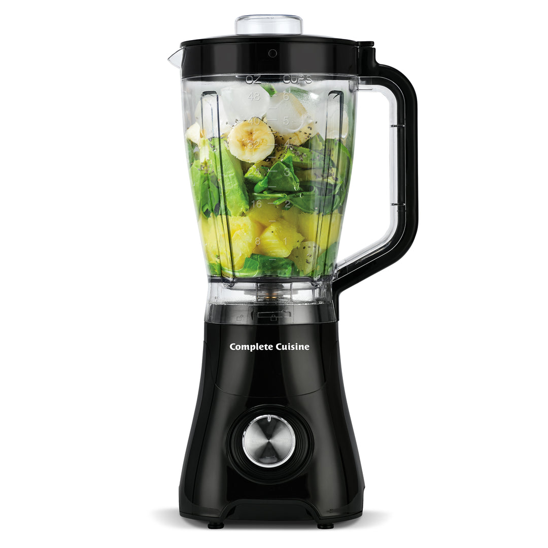 Complete Cuisine Kitchen Blender, 2-Speed Electric Smoothie Maker, 48 Oz, Black