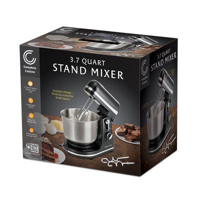 Complete Cuisine Tilt Head Stand Mixer w/ 3.7 Quart Stainless Steel Mixing Bowl - VMInnovations
