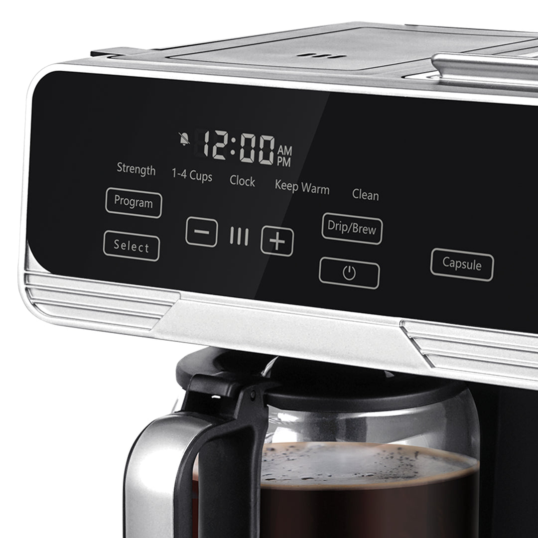 Complete Cuisine 2-in-1 Programmable Coffee Maker, 12-Cup Pot & Single-Serve Pod