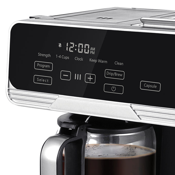 Complete Cuisine 2-in-1 Programmable Coffee Maker, 12-Cup Pot & Single-Serve Pod