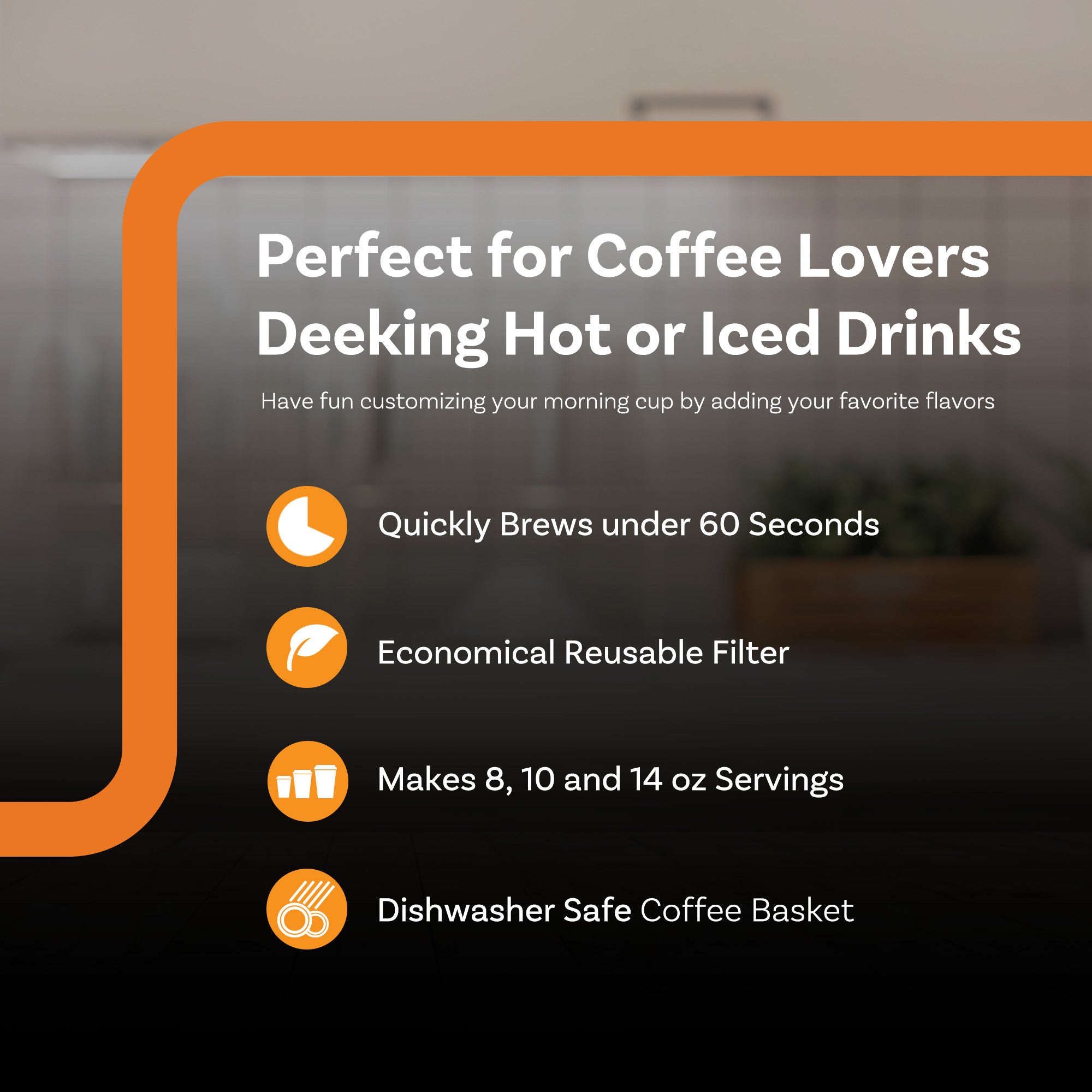 Complete Cuisine Single Serve Coffee Maker, Hot & Iced Brewer, Travel Cup, Black - VMInnovations