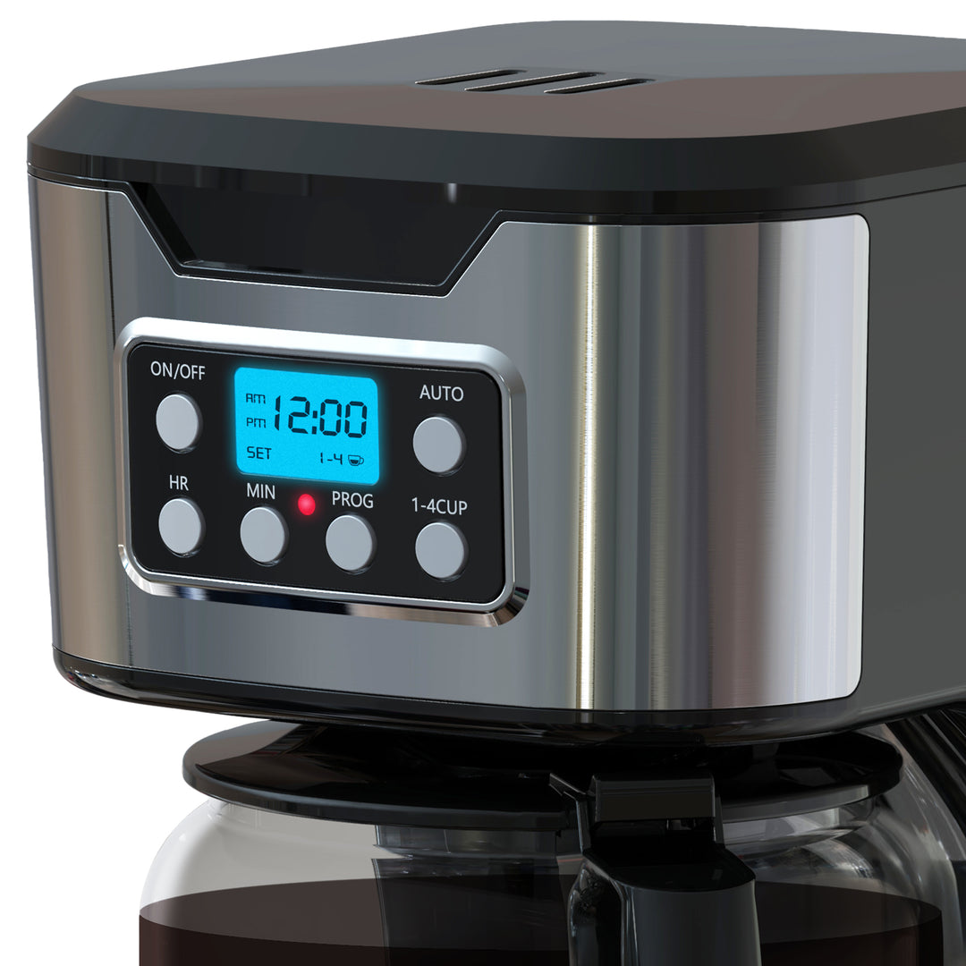 Complete Cuisine 12-Cup Programmable Drip Coffee Maker, Auto Shut-Off, Black