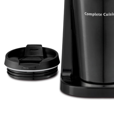 Complete Cuisine Single Coffee Maker Brewer, Stainless Steel Travel Cup, Black - VMInnovations