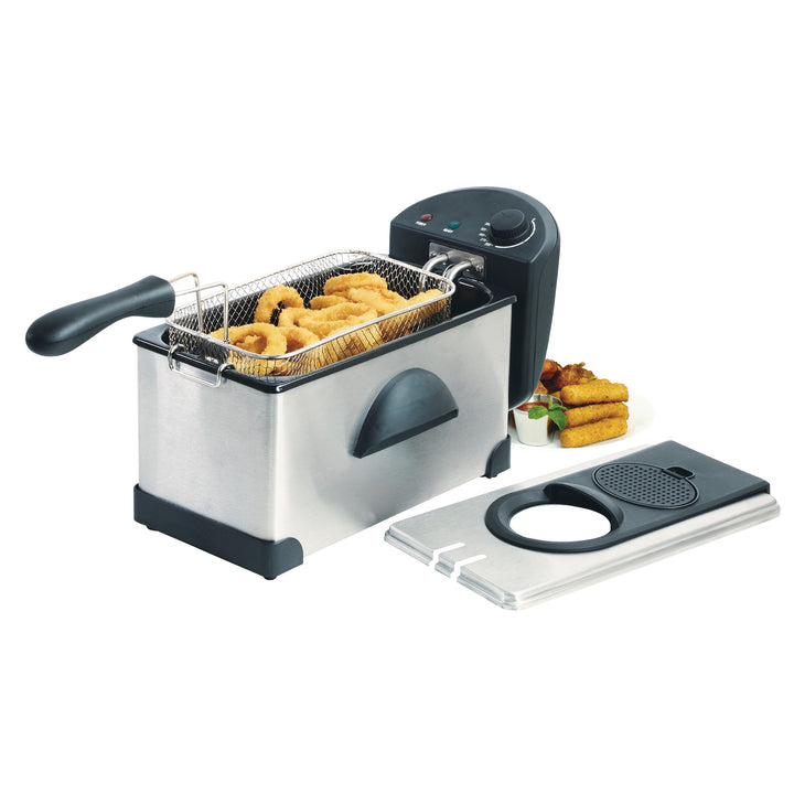 Complete Cuisine 1200W 3L Electric Deep Fryer w/Stainless Steel Lid (Open Box)