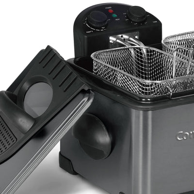 Complete Cuisine 4 Liter Electric Deep Fryer with 3 Fryer Baskets, Lid & Filter - VMInnovations