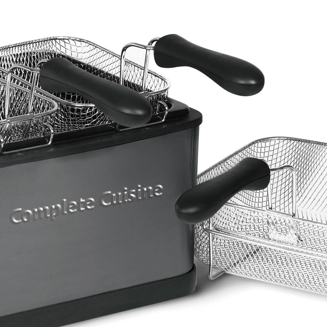 Complete Cuisine 4 Liter Electric Deep Fryer with 3 Fryer Baskets, Lid & Filter - VMInnovations