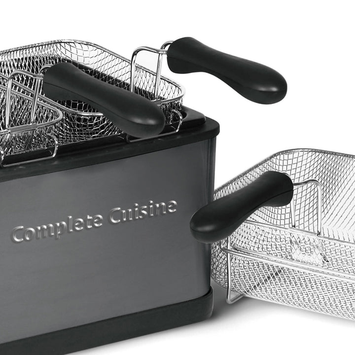 Complete Cuisine 4 Liter Electric Deep Fryer with 3 Fryer Baskets, Lid & Filter - VMInnovations