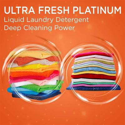 Ultra Fresh 6X Platinum Laundry Detergent, Up to 640 Loads, ColdWater, 5 Gallon