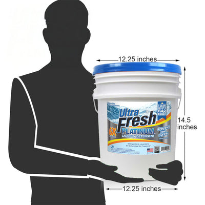 Ultra Fresh 6X Platinum Laundry Detergent, Fragrance Free + Dye Free, 5 Gallon - VMInnovations
