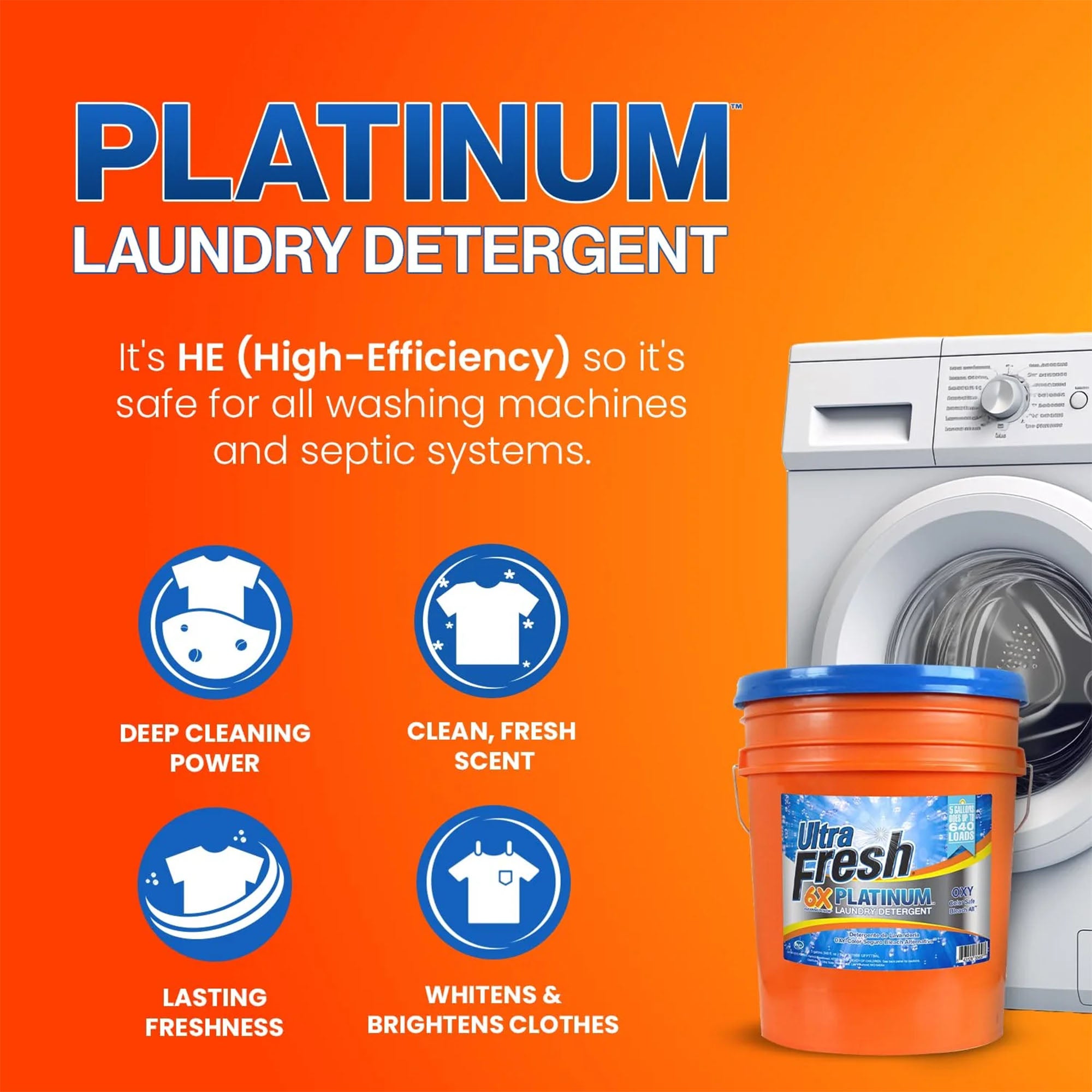 Ultra Fresh 6X Platinum Laundry Detergent & 2 Pack Platinum 6X Laundry Sheets
