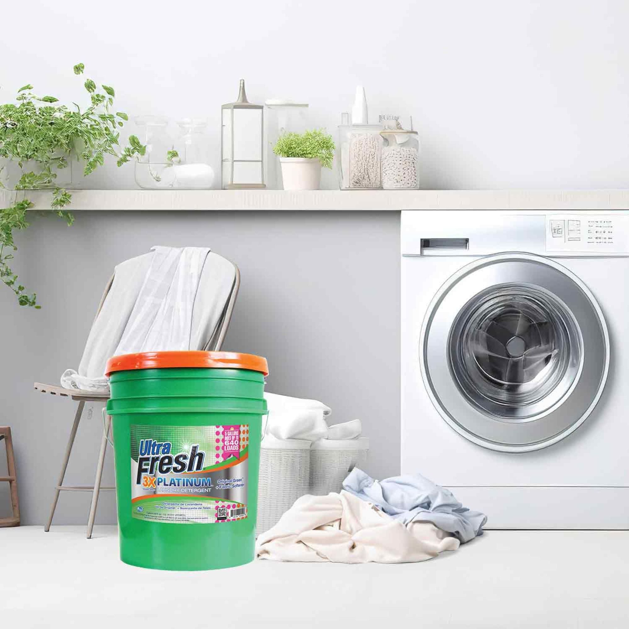 Ultra Fresh 3X Platinum Liquid Laundry Detergent with Fabric Softener, Green - VMInnovations