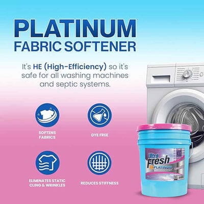 Ultra Fresh Platinum Laundry Fabric Softener up to 640 Loads, Lavender, 5 Gallon - VMInnovations