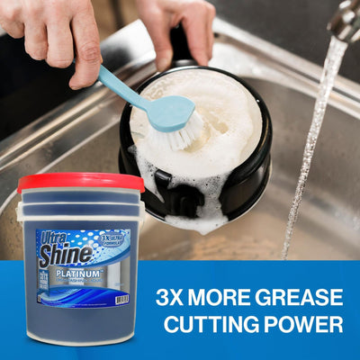 Ultra Shine™ 3 Pack 3X Platinum™ Dishwashing Liquid Grease Remover, 5 Gal, Blue