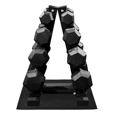 BalanceFrom Dumbbell Set with Stand, Rubber Encased Home Gym Hand Weights, 100lb - VMInnovations