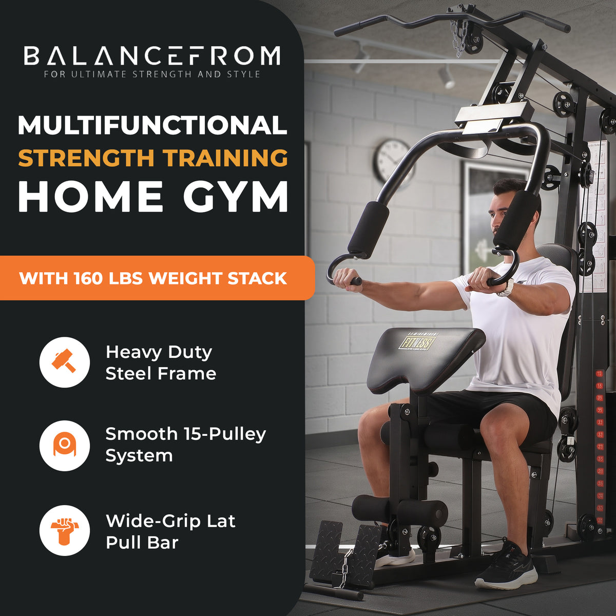 BalanceFrom Multifunctional Home Gym Workout Station Strength Training Equipment