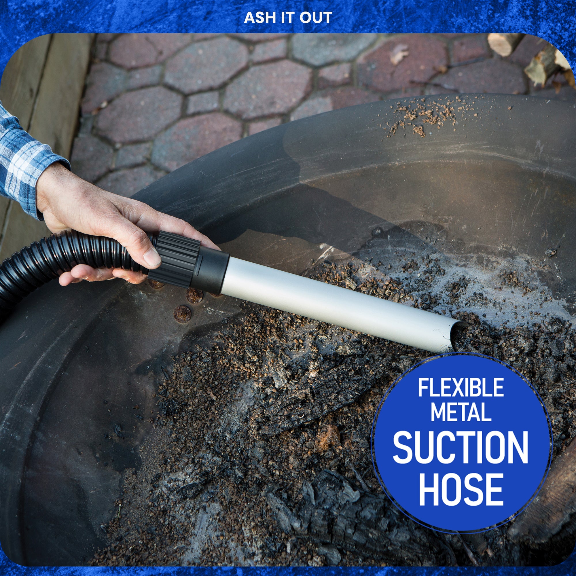 Snow Joe 4.8 Gallon Bagless Ash Vacuum Cleaner, Metal Canister, Blue (Open Box)