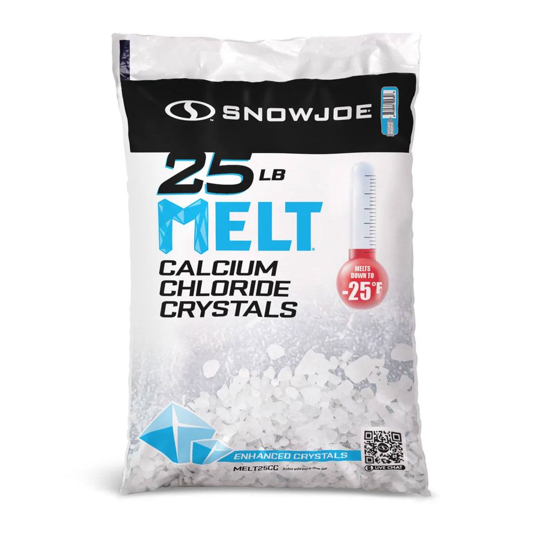 Snow Joe Melt 2 Go Crystal Snow & Ice Melt Salt for Sidewalk, 25 Lb Bag, White