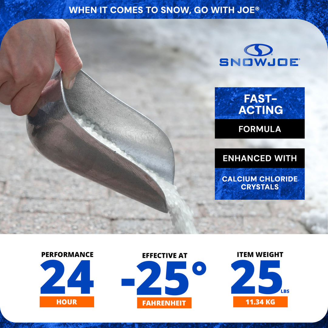 Snow Joe 5 Pack Melt 2 Go Crystal Snow & Ice Melt for Sidewalk, 25 Lb Bag, White