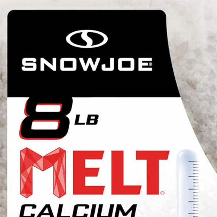 Snow Joe 2 Pack Melt Calcium Chloride Pellets Ice Melter Ice and Snow Melt, 8 Lb
