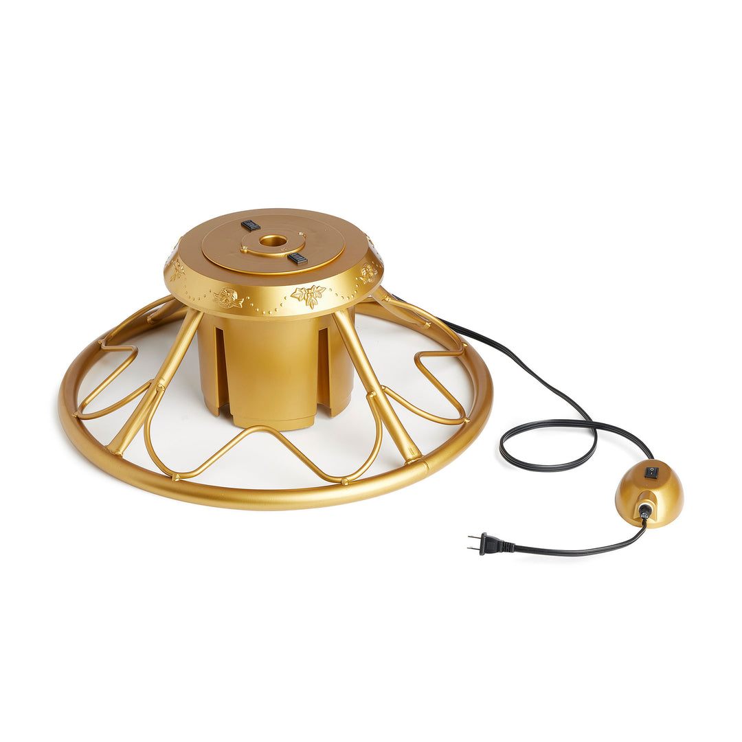 Home Heritage Rotating Tree Stand Base w/Stanley 9' Skinny Pencil Christmas Tree - VMInnovations