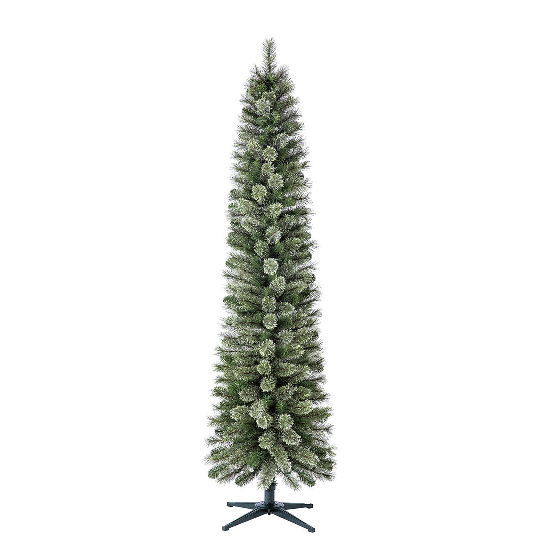 Home Heritage Rotating Tree Stand Base w/Stanley 7' Skinny Pencil Christmas Tree