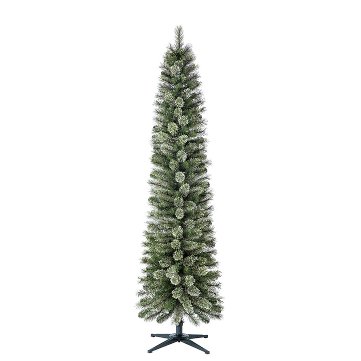Home Heritage Rotating Tree Stand Base w/Stanley 7' Skinny Pencil Christmas Tree