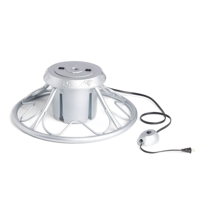 Home Heritage Rotating Tree Stand Base w/Stanley 7' Artificial Christmas Tree - VMInnovations