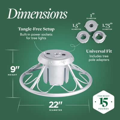Home Heritage Rotating Tree Stand Base w/Stanley 7' Artificial Christmas Tree