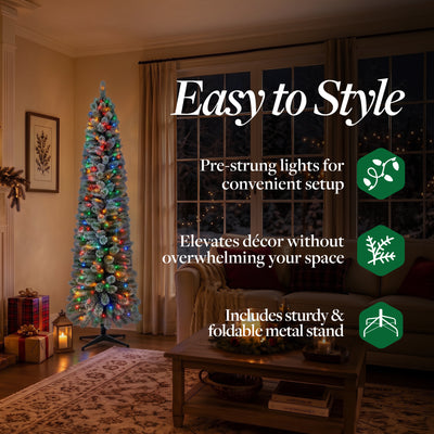 Home Heritage Rotating Tree Stand Base w/Stanley 7' Artificial Christmas Tree
