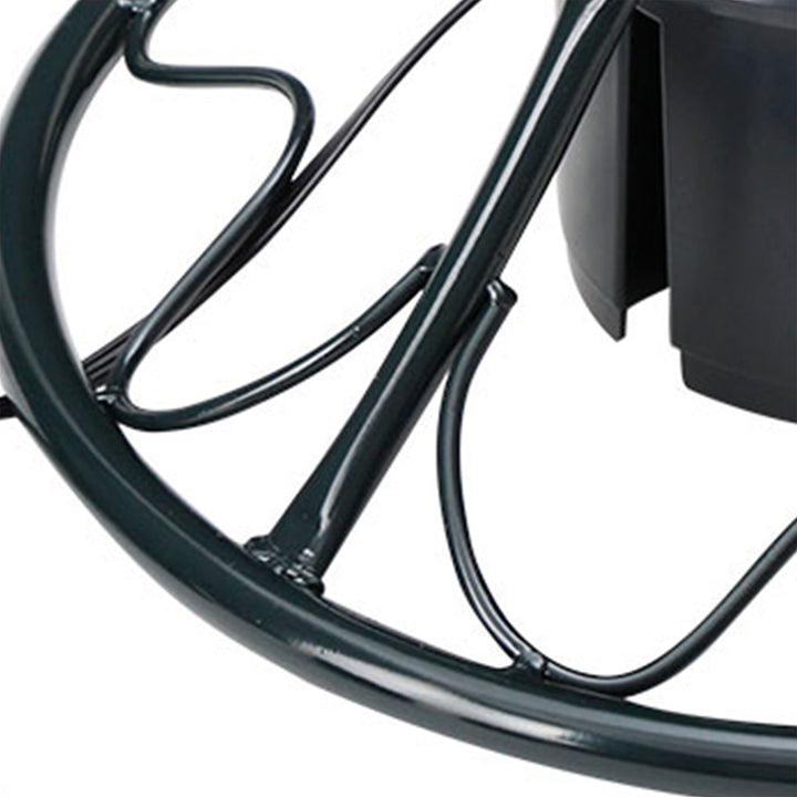 Home Heritage Rotating Tree Stand Base w/ Cascade 7 Ft Pre-Lit Holiday Tree - VMInnovations