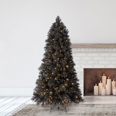 Home Heritage Rotating Tree Stand Base w/Snowdrift 6.5' Pine Christmas Tree - VMInnovations