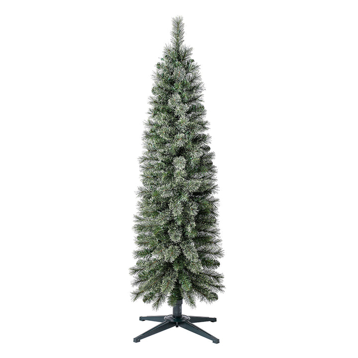 Home Heritage Stanley Pine Artificial Christmas Tree, 5' with Metal Base Stand