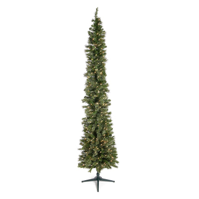 Home Heritage Stanley Pine Artificial Christmas Tree, 9' with Metal Base Stand - VMInnovations