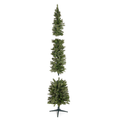 Home Heritage Stanley Pine Artificial Christmas Tree, 9' with Metal Base Stand - VMInnovations