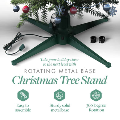 Home Heritage Stanley Pine Artificial Christmas Tree, 7' with Metal Base Stand