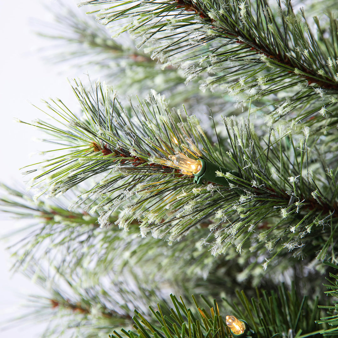 Home Heritage Stanley Pine Artificial Christmas Tree, 7' with Metal Base Stand