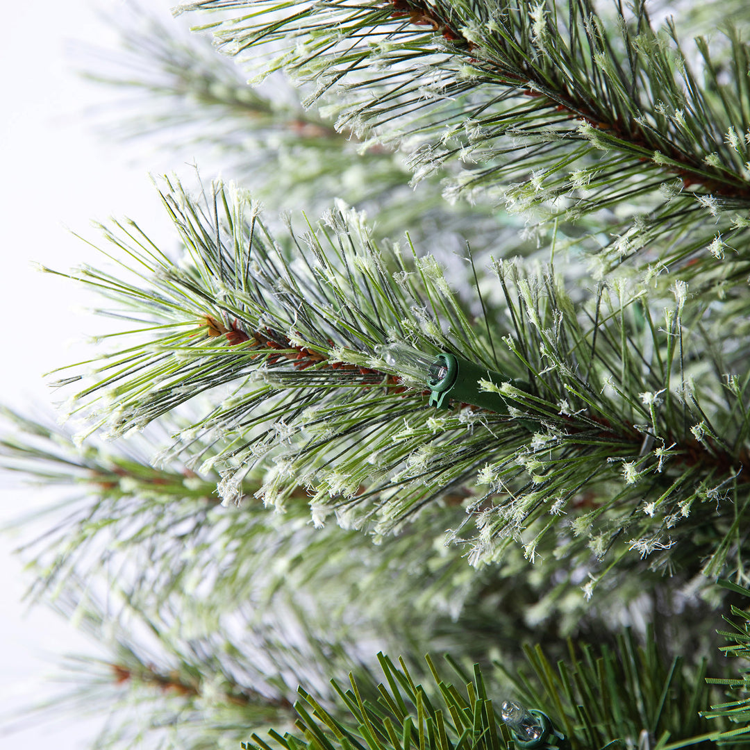 Home Heritage Stanley Pine Artificial Christmas Tree, 7' with Metal Base Stand