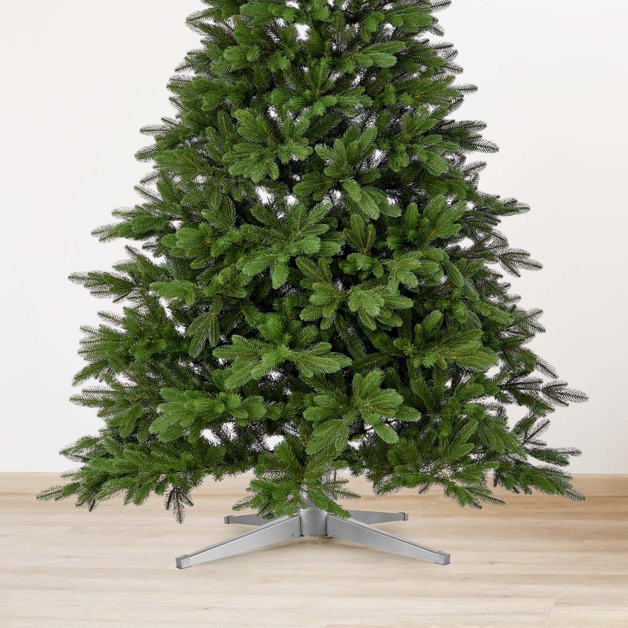 Home Heritage Rotating Tree Stand Base w/7' Brighampton Spruce Christmas Tree - VMInnovations